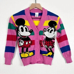 NWT Disney Mickey & Minnie Mouse Stripes Cardigan